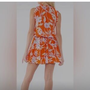 TAJ by Sabrina Crippa Orange Floral Dress